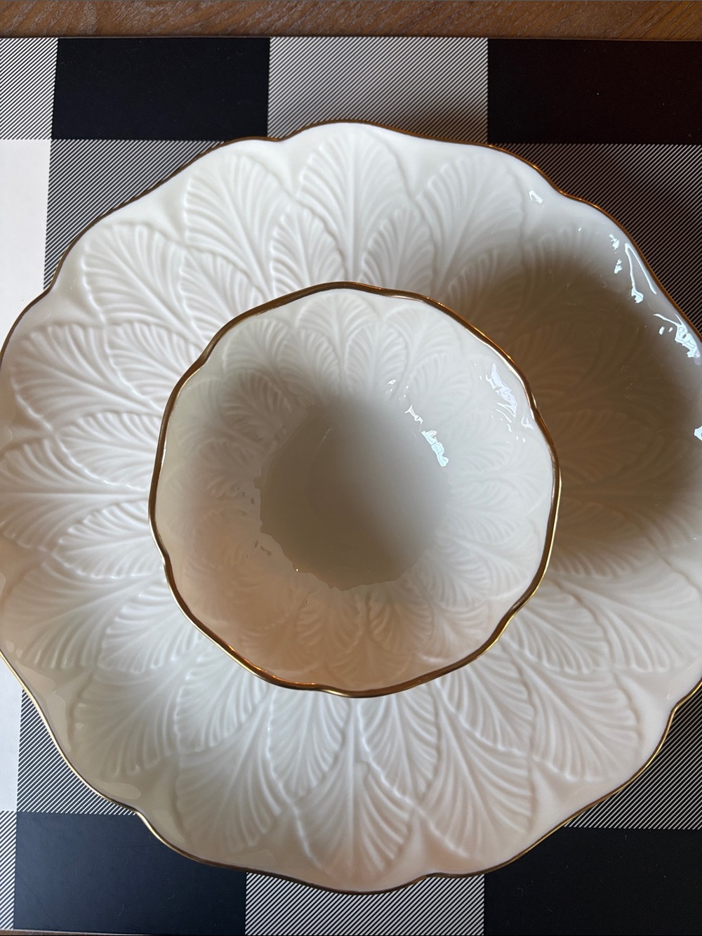 Lenox Greenfield Collection Chip and Dip Platter